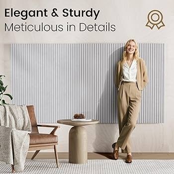 Soundproofing Panels Acoustic Panels 45.67"x22.83" Self-Adhesive 3D Sound Absorbing Wall Panels,for Sound Absorbing, Soundproof Panels for Living Room (Grey, 4-Pack (29sq.ft.))