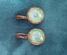 Vintage mandala earrings.