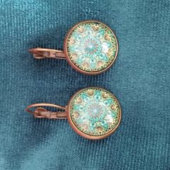 Vintage mandala earrings.