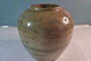 Antique Qing Chinese Pottery Glazed Ginger Jar