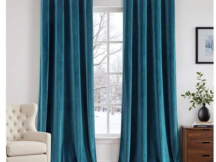 Velvet/Velour MIULEE Ring Top Curtains
