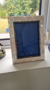 silver photo frame
