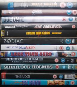 Robert Downey Jr Dvd Collection- Avengers, Sherlock Holmes, Less Than Zero Etc