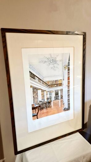 Large Original Print King's Inns Library By David Evans
