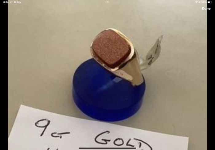 New 9ct Gold Ring. Having A Very Unusual Gold Stone. (GREAT PRICE)