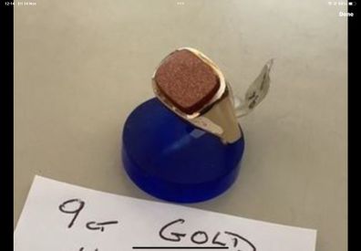 New 9ct Solid Gold Ring. Great Price. ( Very Unusual Gold Stone )REDUCED PRICE