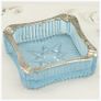 Alexandrite Neodymium Crystal Ashtray Solid 800 Silver Overlay Image 2