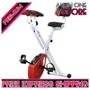 Steel Manual Resistance Exercise Bike w/ LCD Monitor Red (FREE SHIPPING)