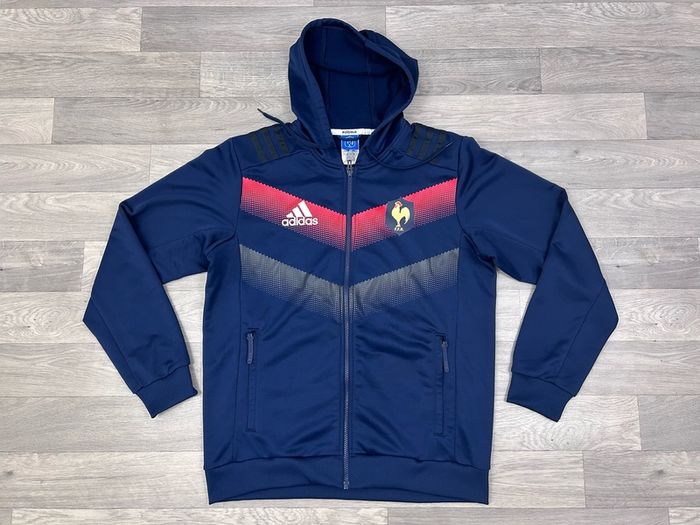 Adidas France Rugby Hoodie Jacket Mens Large
