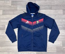 Adidas France Rugby Hoodie Jacket Mens Large