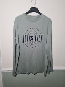 mens QUIKSILVER long sleeve t shirt crew neck Size XXL extra large