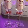 Personalised wedding glasses and hangers Image 5