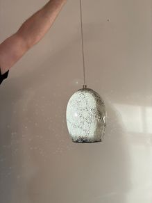 Captivating grey mosaic ceiling pendant