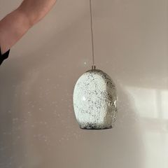 Captivating grey mosaic ceiling pendant