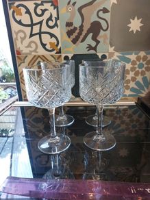Set of 4 crystal desert glasses