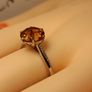 3 carat Natural Brazilian Citrine Solitaire Ring Image 10