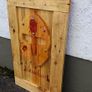 Rustic Spartan Wood Art Helmet Image 3