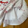White, Red & Blue Floral Skirt with Butterfly Print Image 2