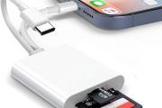 SD Card Reader for iPhone iPad, Lightning+USB C Memory Card Reader Adapter USB C SD Card Reader with Dual Slot MicroSD/SD USB OTG Adapter Camera Card Viewer, Plug and Play