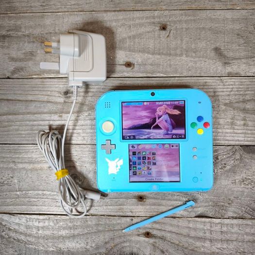 nintendo 2ds pokemon sun/moon edition 64gb sd card hshop 1000s free games