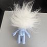 Troll Doll Blue Silver Sparkle Hasbro Character Figure Arms Legs Move Toy Figure Image 2