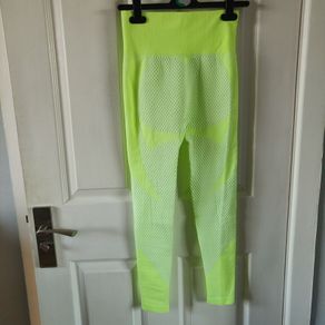 Yellow Neon Sports Leggings, Brand new, size S