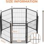 8 Panel Dog Pen, High 80cm Puppy Play Pen Indoor/Outdoor, Portable Detachable Pet Exercise Playpen, Pet Run Enclosures for Puppies, Cats, Rabbits and Other Animals Image 2