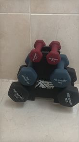 RE:SPORT Dumbbell Set with Rack - 1kg, 3kg, 5kg