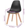 Dining Chairs 6 pcs Black Plastic Image 6