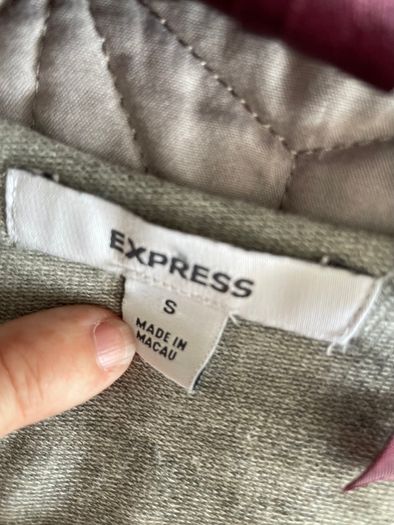 Vintage - Express Grey Sweatshirt - Silver Foil Design (Size S)