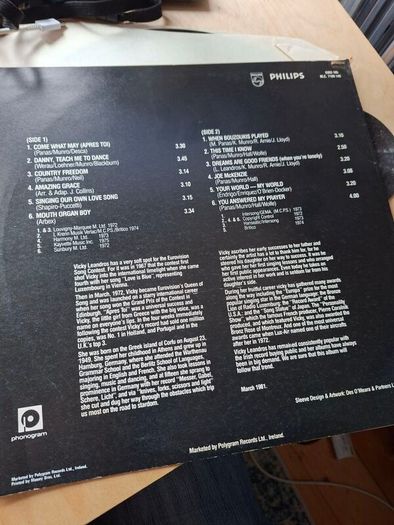 Best  Of Vicky Leandros- Lp- Irish Only Release