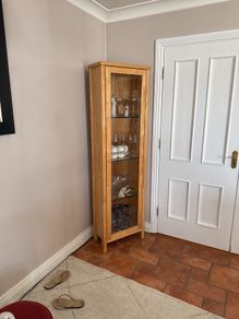 Side unit and corner glass cabinet - like new