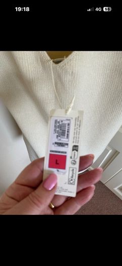 Cotton sleeveless vee top - 12-14 -  new