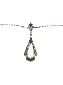 Vintage 925 Sterling Silver, Marcasite & MOP necklace