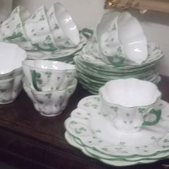 a 10 piece bone  china tea set antique