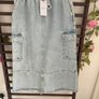 skirt bnwt utility style denim skirt size small sisters point premium boutique brand Image 5