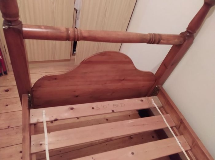 Extremely Solid Single Wooden Bed Frame - Can Deliver