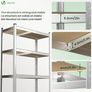5-Tier Heavy Duty Shelving Units, Set of 2 Metal Storage Racking for Garage, Shed, Workshop & Warehouse, Freestanding Shelves, Load Capacity 875kg, 180 x 90 x 40 cm Image 6