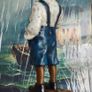 Smoking Boy - Cold Painted Bronze, Marble, Signed Image 4