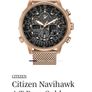 Citizen Navihawk A-T Rose Gold Mesh Watch Image 2