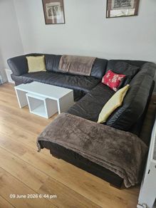 L-Shaped leather sofa