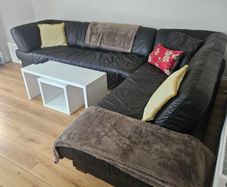 L-Shaped leather sofa
