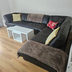 L-Shaped leather sofa