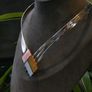 Modern Sterling Silver & Mother-of-Pearl Torque Necklace, 56.5g Image 2