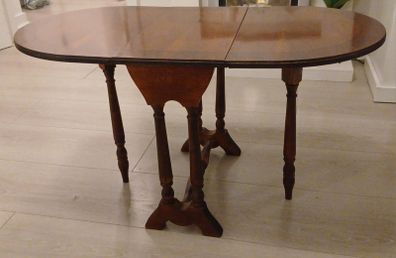 vintage wood dropleaf side table/coffee table