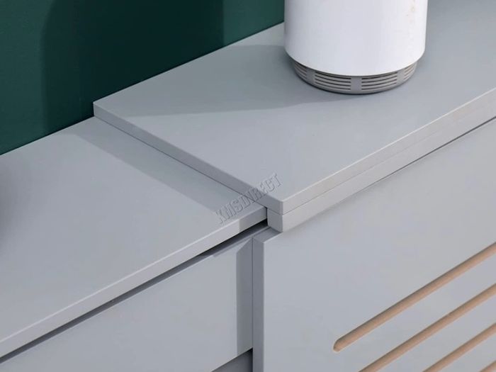 Grey Painted Radiator Cover Wall Cabinet Wood MDF Traditional Modern Adjustable (FREE POSTAGE)