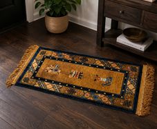 Hand Knotted Chinese Silk Foundation Rug