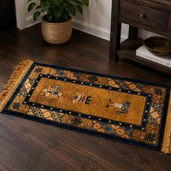 Hand Knotted Chinese Silk Foundation Rug