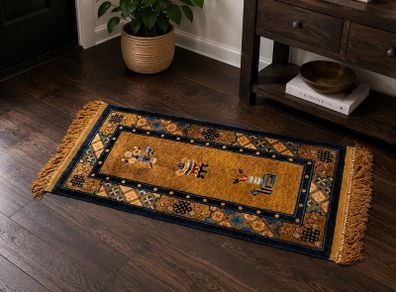 Hand Knotted Chinese Silk Foundation Rug