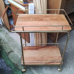 Solid Oak serving Trolly (26309)